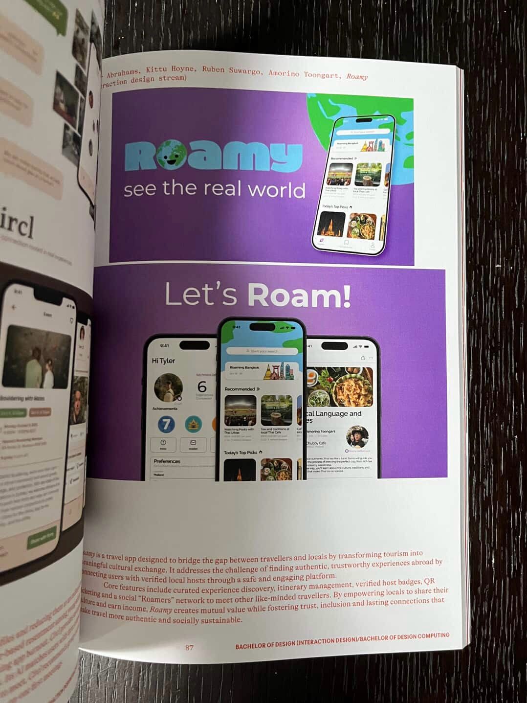 Roamy in the USYD Design Catalogue