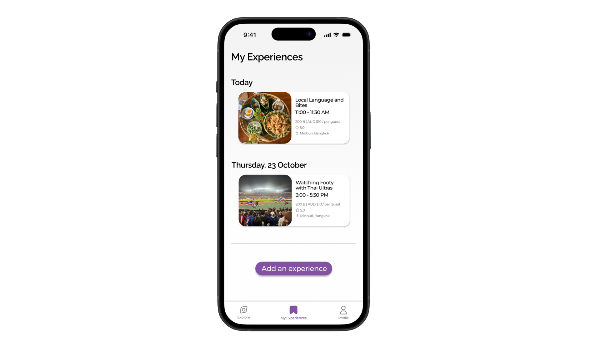 Roamy Manage screen